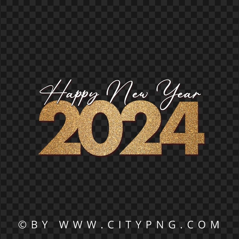 2024 happy new year new golden number years png download - 3684*3684 - Free  Transparent 2024 Happy New Year png Download. - CleanPNG / KissPNG