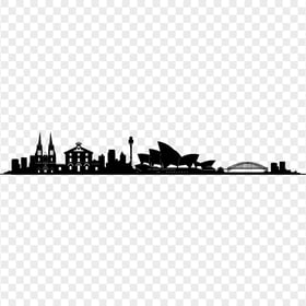 Sydney City Black Silhouette FREE PNG