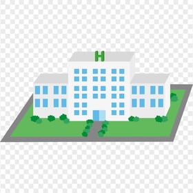 Flat 3D Icon Of Hospital Clinic Healthcare Center