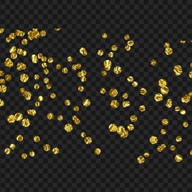 Confetti Gold Polka Dots Glitter Effect Image PNG