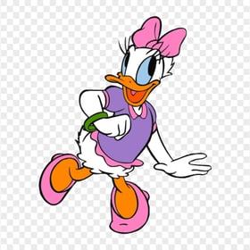 Download Cartoon Daisy Duck Smiling PNG