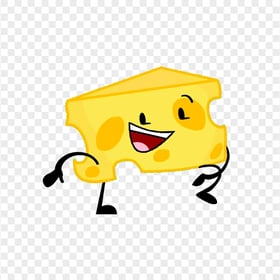 Clipart Cartoon Cheese Character PNG