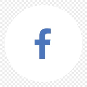 White Circle Contains Blue Facebook F Letter