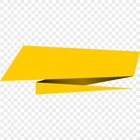 Yellow Origami Banner Ribbon Illustration FREE PNG