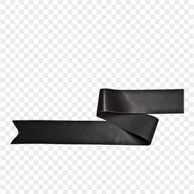 Real Satin Black Ribbon PNG Image
