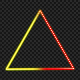 Transparent HD Red & Yellow Neon Triangle