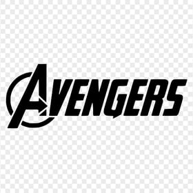 HD Avengers Black Logo Transparent PNG