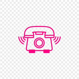 HD Pink Outline Phone Receive A Call Icon Transparent PNG
