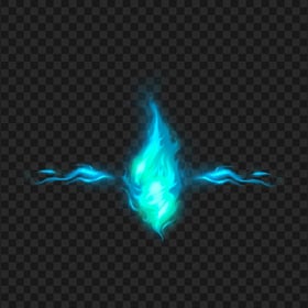 Blue Fire Flame Aura Sparks Effect FREE PNG