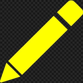 HD Yellow Angle Pencil Icon PNG