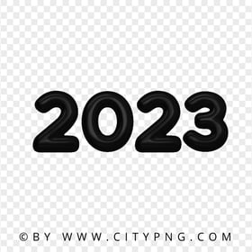 Black 2023 Text Transparent PNG