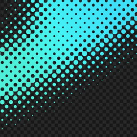 Blue Gradient Halftone Corner Abstract PNG