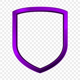 PNG Purple Metal Shield Outline Frame