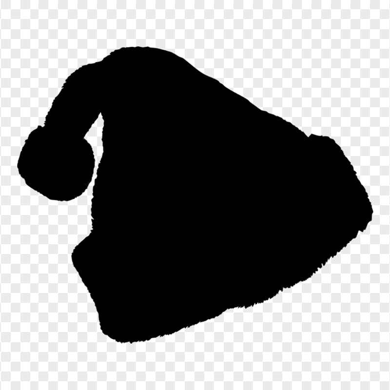 HD Black Christmas Real Santa Claus Hat Silhouette PNG | Citypng
