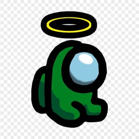 HD Green Among Us Mini Crewmate Character Baby Halo Hat PNG