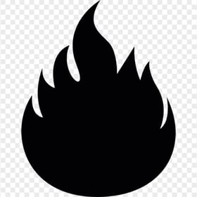 HD Black Flame Silhouette Icon PNG