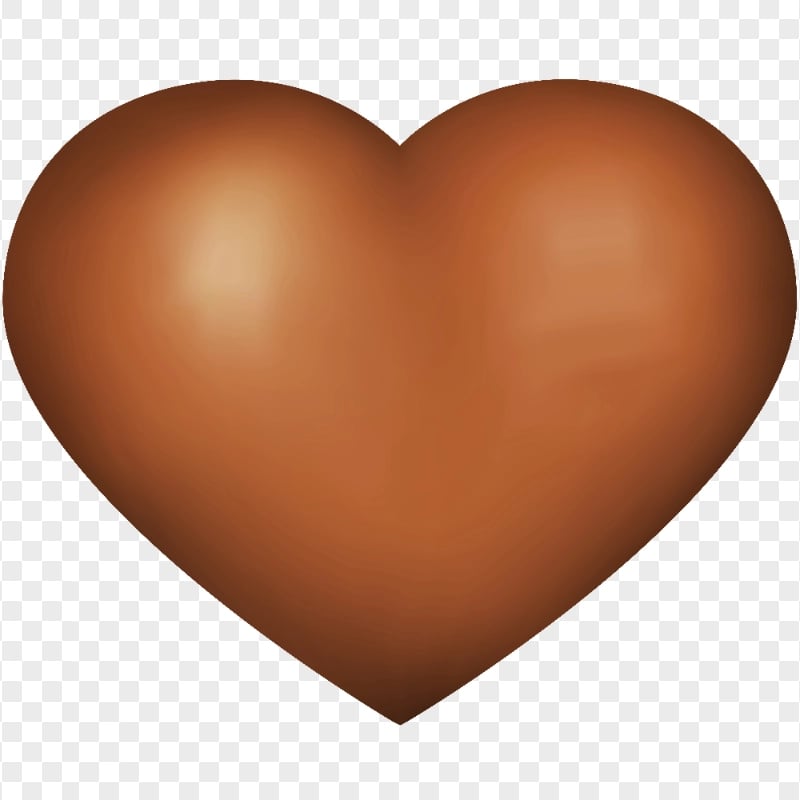 HD Brown Heart Love Valentine Day Romantic PNG