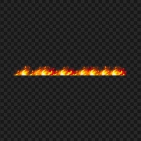 Border Flames Fire Line PNG Image