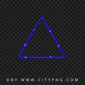 Dark Blue Neon Triangle With Flare Effect PNG Image