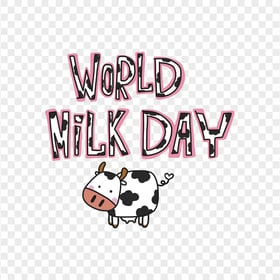 HD Word Milk Day Cartoon Logo Text PNG