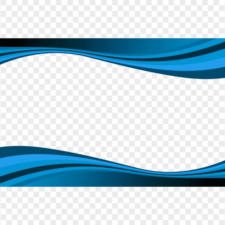 Abstract Blue Curved Lines Borders Frame PNG Image Citypng