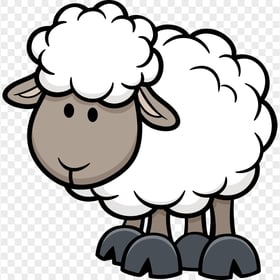 Cute Sheep Cartoon Illustration