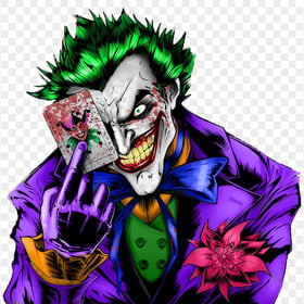 Cartoon Artwork Joker Illustration Hold Playing Card