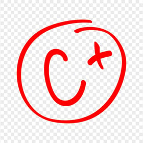C+ Grade Result Hand Drawn HD PNG