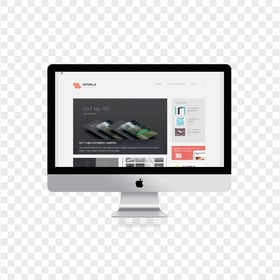 iMac Website Mockup Front View
