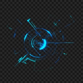 Technology Futuristic Blue Circle Abstract PNG Image