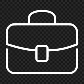 Briefcase Baggage Bag White Line Icon PNG IMG