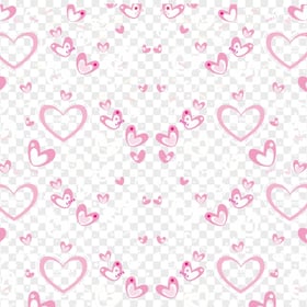 HD Pattern Of Pink Hearts Valentine Love PNG