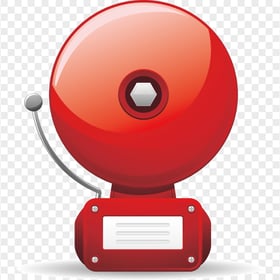 Red Firefighter Alarm Bell Illustration FREE PNG