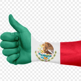 HD Mexico Thumbs Up Flag Transparent PNG