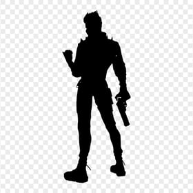 HD Yoru Valorant Back View Black Silhouette PNG