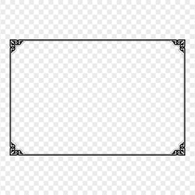 HD Black Certificate Frame Border PNG