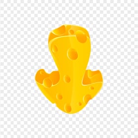 HD Cheese Cartoon Arrow Pointing Down PNG