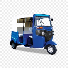 Blue Rickshaw Taxi Tuk Tuk PNG