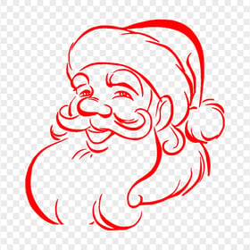 Santa Face Red Silhouette HD PNG