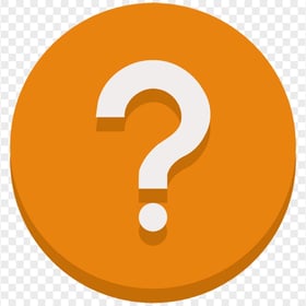 Orange Vector Round Circle Question Mark Icon PNG
