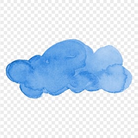 HD Watercolor Blue Cloud PNG