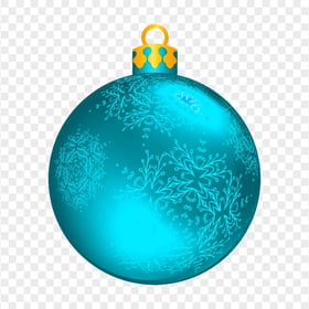 Christmas Blue Bauble Ball PNG Image