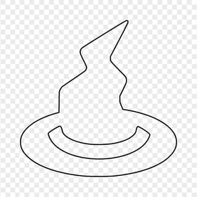 HD Outline Black Halloween Witch Hat Clipart PNG