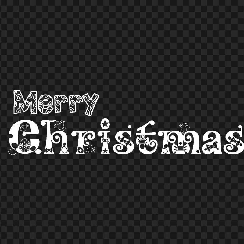 HD White Merry Christmas Text Illustration PNG | Citypng