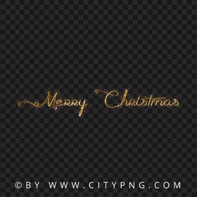 Merry Christmas Golden Design FREE PNG