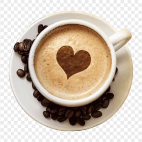 PNG Coffee Latte Cappuccino Cup Heart Design