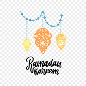 English Ramadan Kareem Poster Lanterns Decoration
