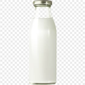 HD Milk Glass Bottle With Lid PNG