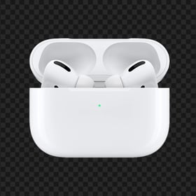 Opened Airpods Pro Apple Case Front View