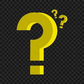 Vector 3D Yellow Question Marks Icon HD PNG